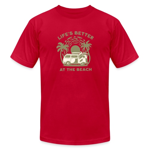 Life is better at the beach - Unisex Jersey T-Shirt by Bella + Canvas