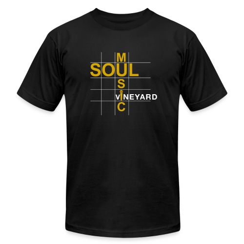Soul Music VineYard Gold Microphone - Unisex Jersey T-Shirt by Bella + Canvas