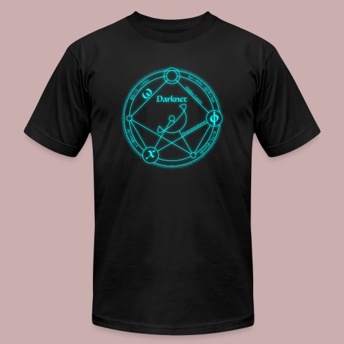 darknet logo cyan - Unisex Jersey T-Shirt by Bella + Canvas