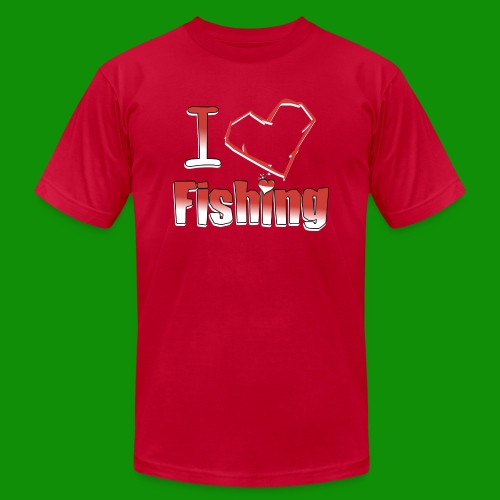i heart fishing - Unisex Jersey T-Shirt by Bella + Canvas