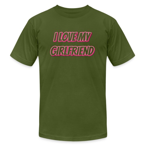 I Love My Girlfriend T-Shirt - Customizable - Unisex Jersey T-Shirt by Bella + Canvas