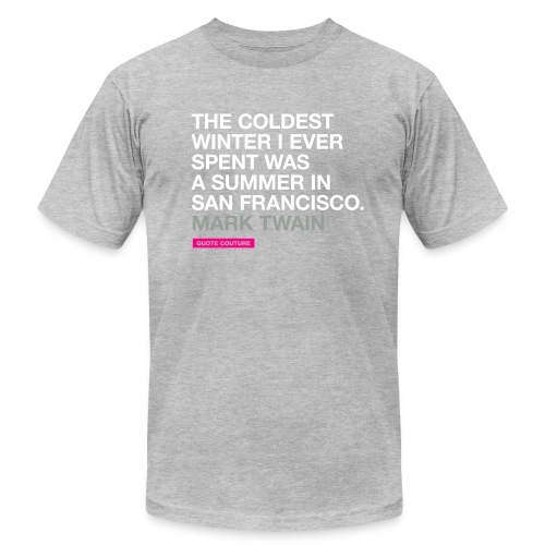 The coldest winter (men -- bags -- big) - Unisex Jersey T-Shirt by Bella + Canvas