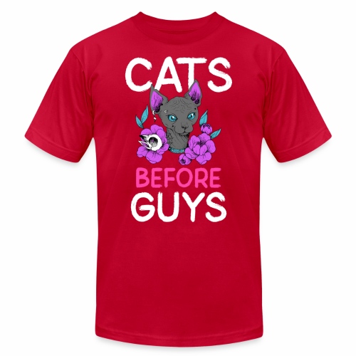 punk cats before guys heart anti valentines day - Unisex Jersey T-Shirt by Bella + Canvas
