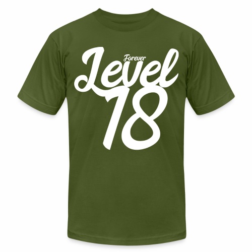 Forever Level 18 Gamer Birthday Gift Ideas - Unisex Jersey T-Shirt by Bella + Canvas