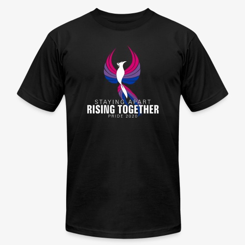 Bisexual Staying Apart Rising Together Pride 2020 - Unisex Jersey T-Shirt by Bella + Canvas