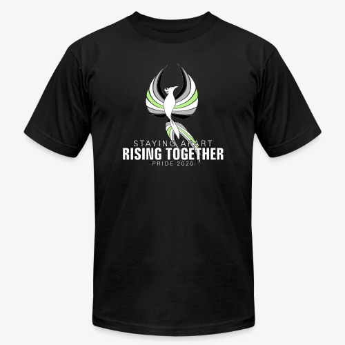 Agender Staying Apart Rising Together Pride 2020 - Unisex Jersey T-Shirt by Bella + Canvas