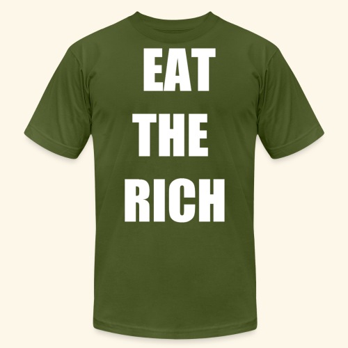 eat the rich wht - Unisex Jersey T-Shirt by Bella + Canvas