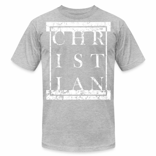 CHRISTIAN Religion - Grunge Block Box Gift Ideas - Unisex Jersey T-Shirt by Bella + Canvas