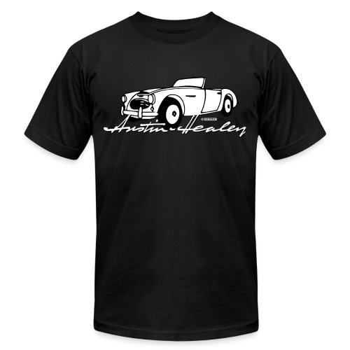 Classic Austin-Healey script and illustration - Unisex Jersey T-Shirt by Bella + Canvas