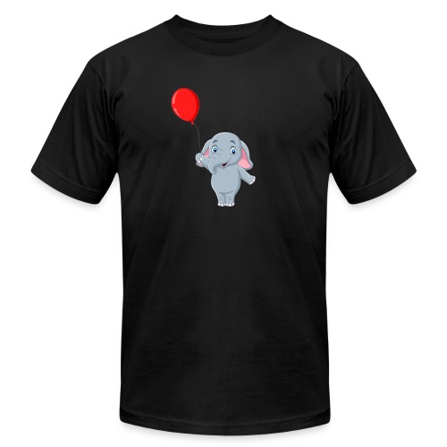 Baby Elephant Holding A Balloon - Unisex Jersey T-Shirt by Bella + Canvas
