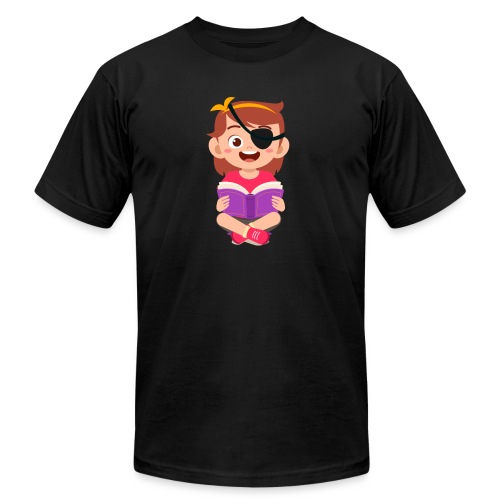 Little girl with eye patch - Unisex Jersey T-Shirt by Bella + Canvas