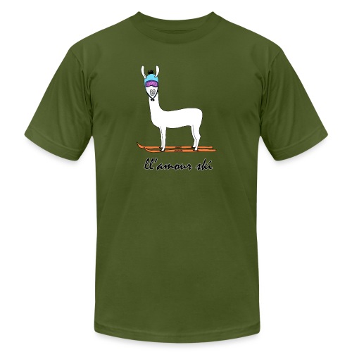 Skiin' llama - Unisex Jersey T-Shirt by Bella + Canvas