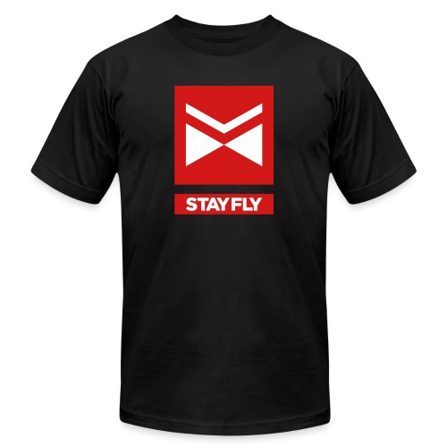 stayfly_vert_2color - Unisex Jersey T-Shirt by Bella + Canvas