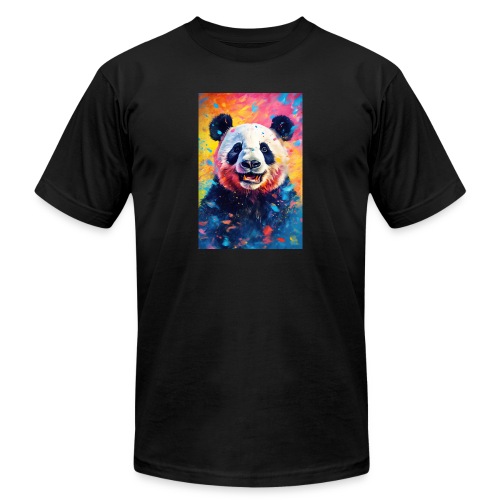 Paint Splatter Panda Bear - Unisex Jersey T-Shirt by Bella + Canvas