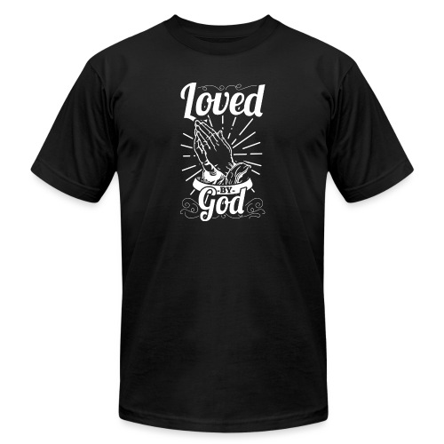 Loved By God - Alt. Design (White Letters) - Unisex Jersey T-Shirt by Bella + Canvas