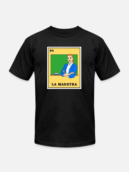 Mexican Lottery La Maestra - Unisex Jersey T-Shirt by Bella + Canvas - black