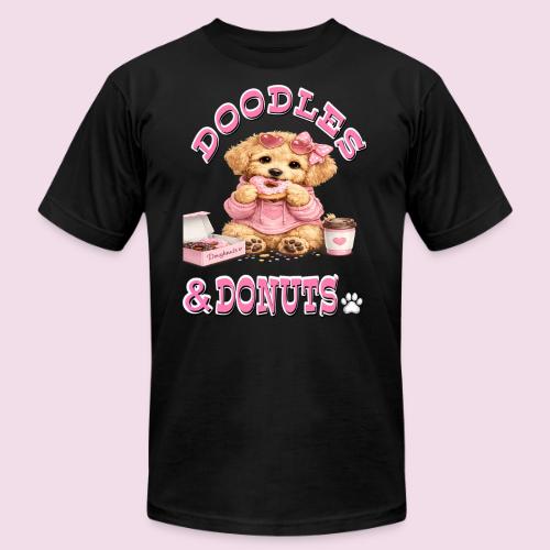 Doodles & Doughnut Cozy Dog Mom Design - Unisex Jersey T-Shirt by Bella + Canvas
