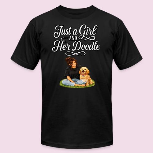 Just a Girl and Her Doodle | Dog Mom Design - Unisex Jersey T-Shirt by Bella + Canvas