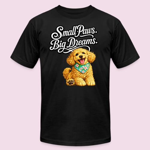 Small Paws Big Dreams Goldendoodle Puppy - Unisex Jersey T-Shirt by Bella + Canvas
