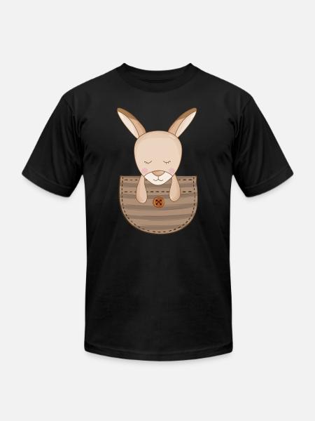 Cute Kangaroo Pouch Kangaroo - Unisex Jersey T-Shirt by Bella + Canvas - black