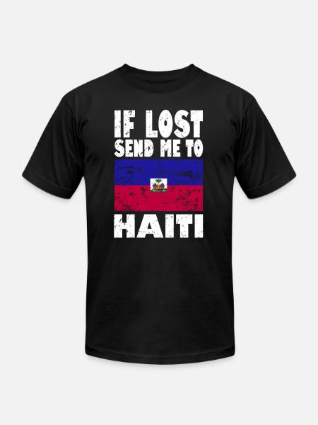 Haiti Flag Saying - Unisex Jersey T-Shirt by Bella + Canvas - black