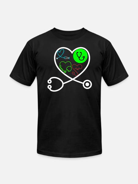 Stethoscope - Unisex Jersey T-Shirt by Bella + Canvas - black
