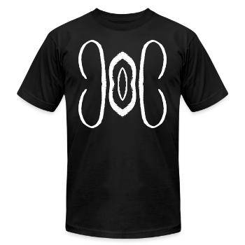 intelligence - Unisex Jersey T-Shirt by Bella + Canvas - black - Front - Jose (178cm)