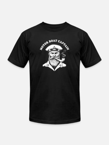 Motor Boat Captain - Unisex Jersey T-Shirt by Bella + Canvas - black