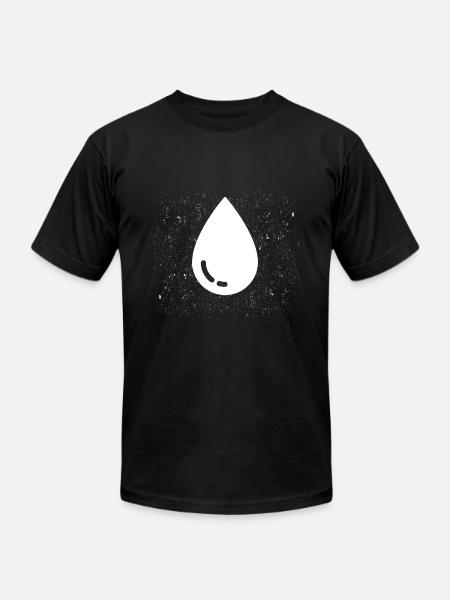 Water Droplet Symbols Present Gift Idea T-Shirt - Unisex Jersey T-Shirt by Bella + Canvas - black