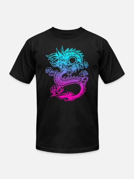 Unique Dragon Designs Gift Ideas - Unisex Jersey T-Shirt by Bella + Canvas - black