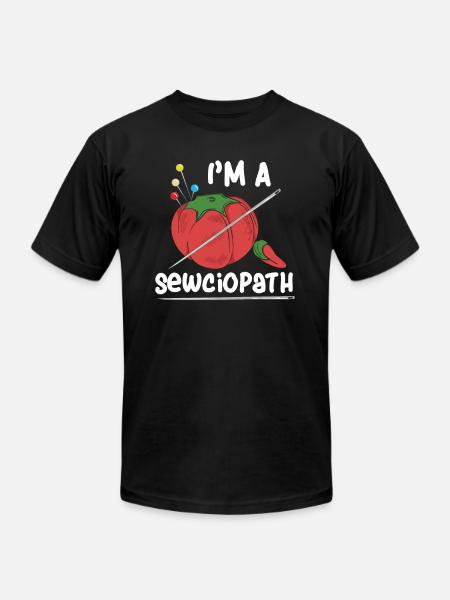 Sewing Quilting Gifts Woman - Unisex Jersey T-Shirt by Bella + Canvas - black