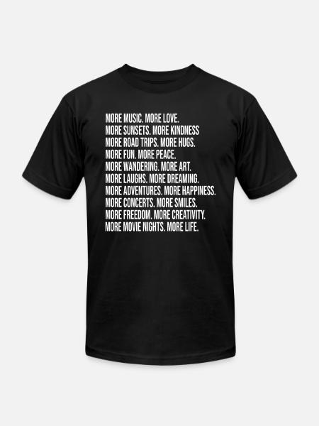 More music More love More sunsets More kindness - Unisex Jersey T-Shirt by Bella + Canvas - black