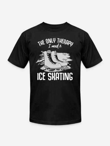 Figure Skating - Unisex Jersey T-Shirt by Bella + Canvas - black