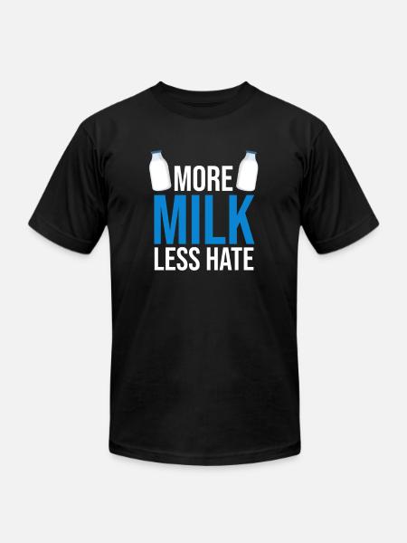 Milk - Unisex Jersey T-Shirt by Bella + Canvas - black
