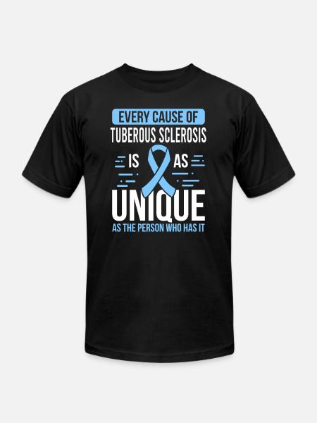 Tuberous Sclerosis Complex TSC Month Day Warrior - Unisex Jersey T-Shirt by Bella + Canvas - black