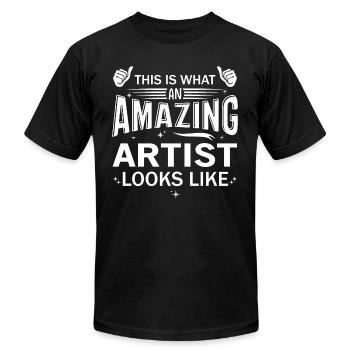 Amazing Artist - Unisex Jersey T-Shirt by Bella + Canvas - black - Front - Jose (178cm)