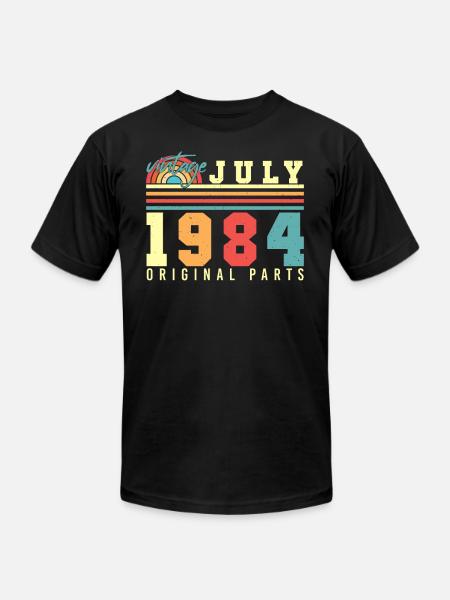 Original July 1984 - Unisex Jersey T-Shirt by Bella + Canvas - black