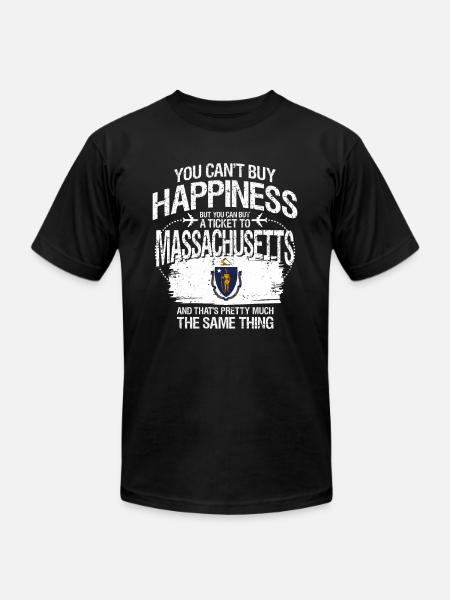 Massachusetts - Unisex Jersey T-Shirt by Bella + Canvas - black
