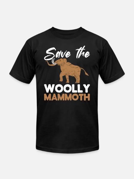 Mammoth Funny Prehistoric Animal - Unisex Jersey T-Shirt by Bella + Canvas - black
