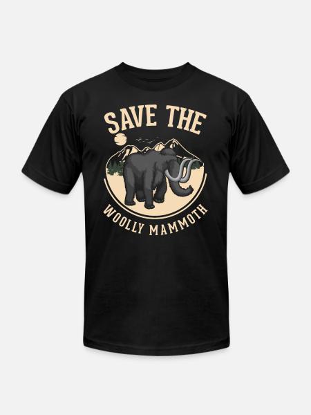 Funny Mammoth Prehistoric Animal - Unisex Jersey T-Shirt by Bella + Canvas - black