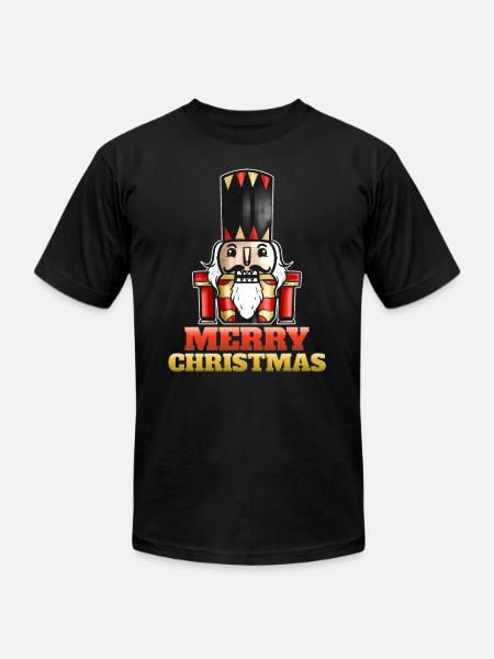 Nutcracker Merry Christmas - Unisex Jersey T-Shirt by Bella + Canvas - black
