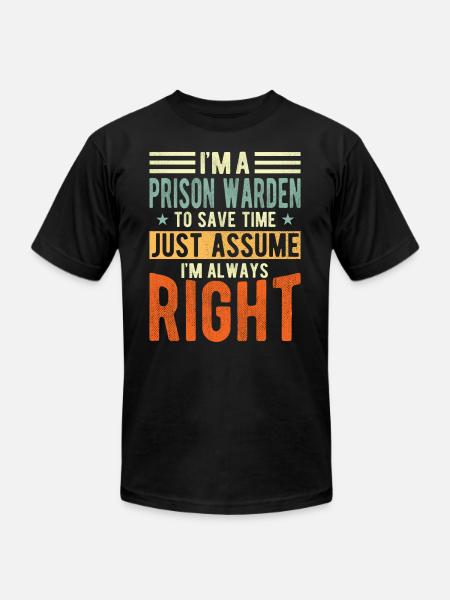 Prison Warden - Unisex Jersey T-Shirt by Bella + Canvas - black