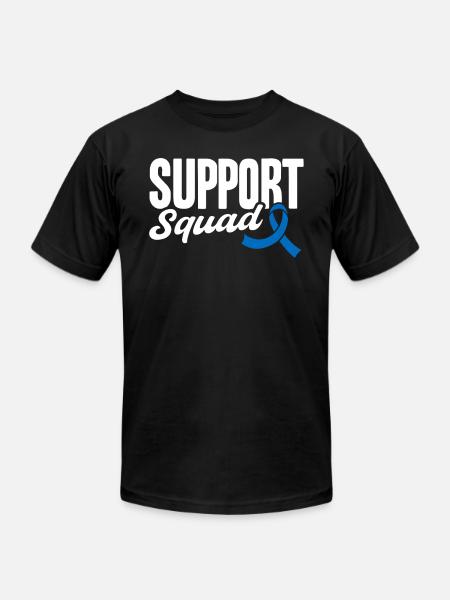 Support Squad - Unisex Jersey T-Shirt by Bella + Canvas - black