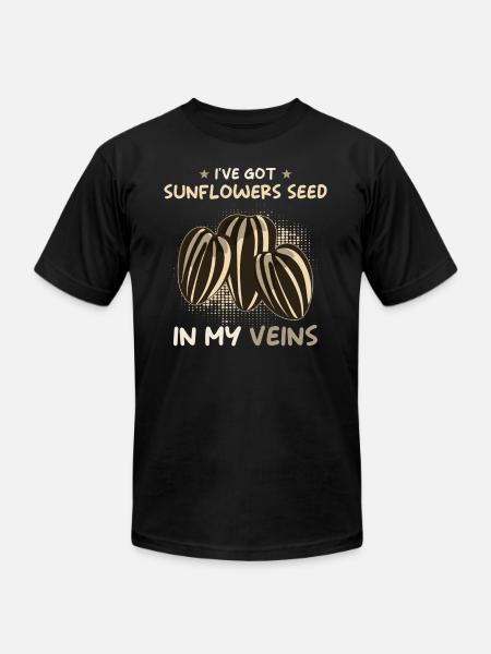 Sunflower Seeds - Unisex Jersey T-Shirt by Bella + Canvas - black