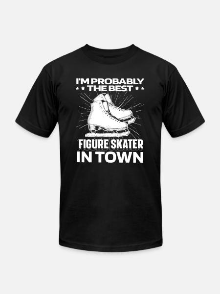 Figure Skating Funny - Unisex Jersey T-Shirt by Bella + Canvas - black