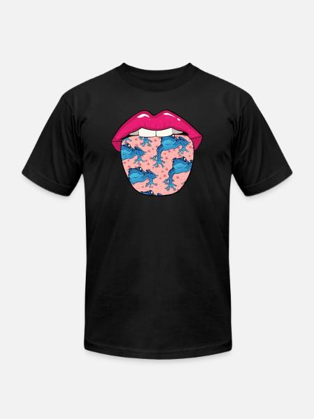 Poison Frog Lips - Unisex Jersey T-Shirt by Bella + Canvas - black