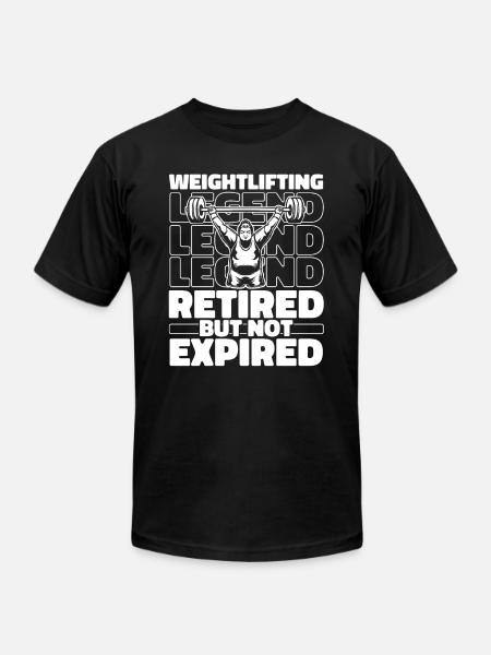 Weightlifting Weightlifter Retired - Unisex Jersey T-Shirt by Bella + Canvas - black