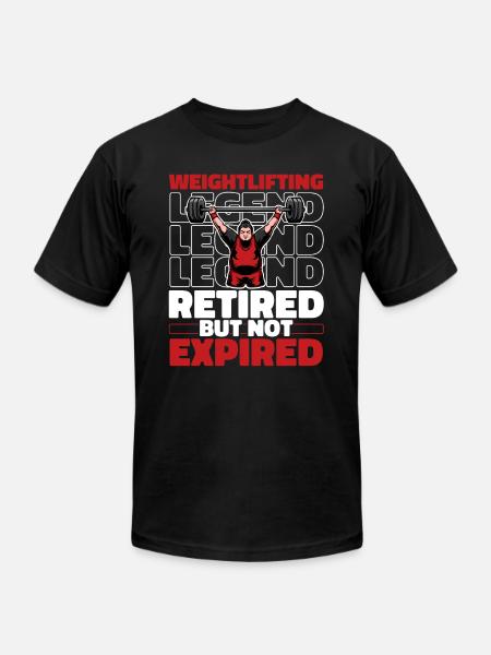 Weightlifting Weightlifter Retired - Unisex Jersey T-Shirt by Bella + Canvas - black