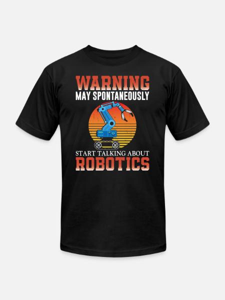 Robot Robotics Engineer Retro - Unisex Jersey T-Shirt by Bella + Canvas - black