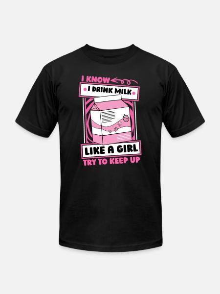 Milk Girl - Unisex Jersey T-Shirt by Bella + Canvas - black